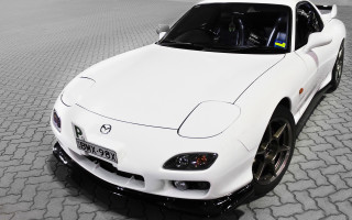 White sports car brick road 5 - a brick road free wallpaper