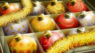 Ornamental christmas ornaments floral lamp - box free wallpaper