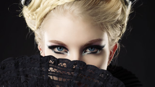 Blue eyes black makeup gothic - black makeup free wallpaper