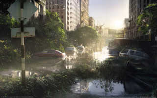City street rain sun ruins - craig mullins free wallpaper