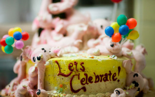 Cake balloons sign animals pastel - a cake free wallpaper