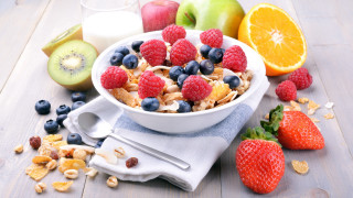 Cereal fruit milk table berries - arcimboldo free wallpaper