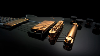 Guitar closeup microphone neck picker - a close up of a guitar free wallpaper