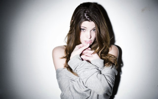 Aramenta dianthe vail blackwhite seductive - her mouth free wallpaper