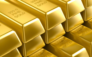 Gold bars stacked pile middle - incoherent free wallpaper