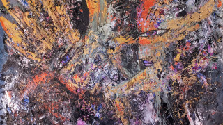 Colorful shapes abstract autumn fire 2 - expressionism free wallpaper