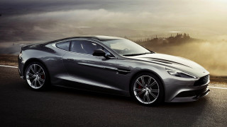Silver car foggy road clouds - a silver car free wallpaper