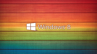 Colorful wall windows8 logo rainbow - a colorful wall free wallpaper