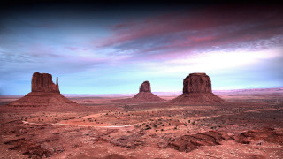 Desert rocks clouds trail matte - a desert landscape free wallpaper