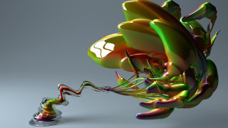Colorful object flying air small - macro art free wallpaper