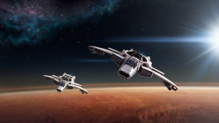 Space ship red planet star 3 - a space ship free wallpaper