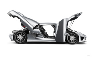 Silver sports car open doors 8 - its door free wallpaper