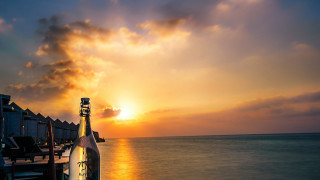 Beer beach sunset clouds horizon - sunset free wallpaper
