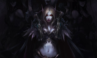 Woman demon costume mask hands - two hand free wallpaper