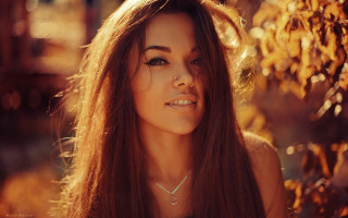 Elina karimova longhair necklace autumn - long dark hair free wallpaper