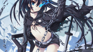 Woman sword chains blueflame gothic - her neck and chest free wallpaper
