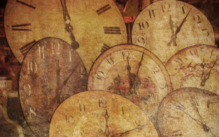 Clocks roman numerals gears moon - the ground together free wallpaper