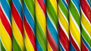 Colorful candy canes water droplets - vibrant color line free wallpaper