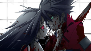 Anime character bloody face knife - a bloody face and a knife free wallpaper