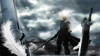 Man roof sword holder clouds 2 - andor basch free wallpaper