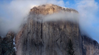 Mountain clouds fog forest river - the side of the mountain free wallpaper