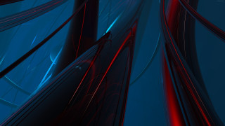 Blue red abstract lines curves - line free wallpaper