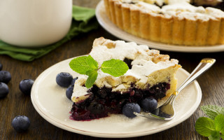 Blueberry pie whipped cream milk - cream free wallpaper