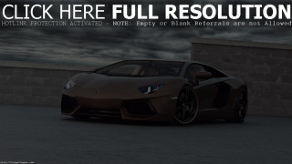 Brown sports car brick wall 7 - matte drawing free wallpaper
