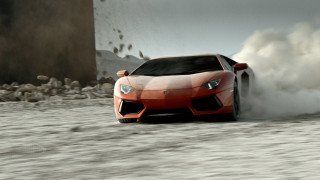 Red sports car smoke sandy - sandy free wallpaper