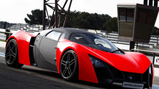 Red gray sports car race 2 - a city free wallpaper