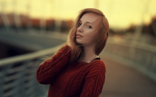 Woman bridge serious portrait bokeh - anka zhuravleva free wallpaper