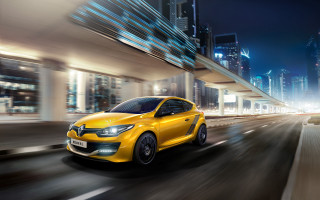 Yellow car city night skyscrapers - a city street free wallpaper