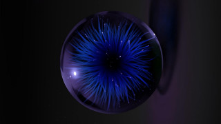 Blue object purple center space - c4d free wallpaper