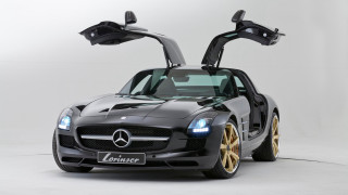 Black mercedes sls open hood - andrew law free wallpaper