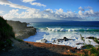 Rocky cliff wave nature beautiful - a view free wallpaper