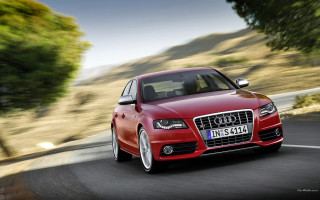Red car forest hills photorealism - feature free wallpaper