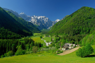 Green valley winding road mountains 2 - a green valley free wallpaper