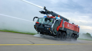 Fire truck water road tilt - a fire truck free wallpaper