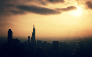 City skyline tall building cloudy 4 - the cloud free wallpaper