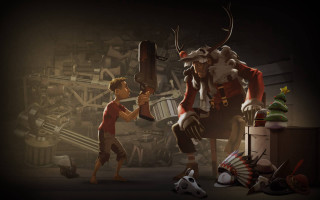 Santa man wooden object boy - a boy free wallpaper
