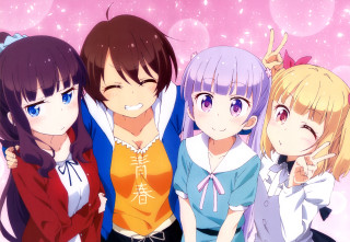 Girls group pink background stars - a group of girls free wallpaper