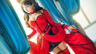Red outfit rococo cosplay jigsaw - a red outfit free wallpaper