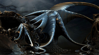 Octopus fullmoon darkroom fantasy digital - full free wallpaper