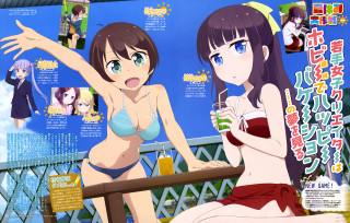 Woman bikini bench drink relaxing - a bench next free wallpaper