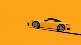 Yellow sports car yellow room - a yellow sports car free wallpaper