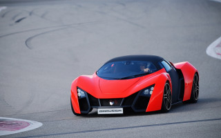 Red sports car racing numberplate - the front of its free wallpaper