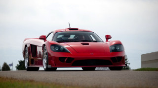 Red sports car road building 2 - f 8 aperture free wallpaper