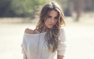 Woman sweater skateboard portrait fishnets - a skateboard free wallpaper