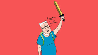 Cartoon man knife message holding - heroic free wallpaper