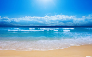 Beach waves sky sun ocean - ocean free wallpaper